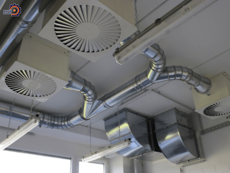 Hệ thống ống thông gió được lắp đặt trong các tòa nhà