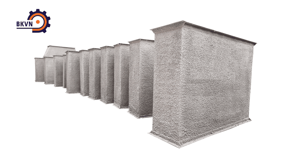 Ống gió chống cháy EI kết cấu vữa không có tính thẩm mỹ