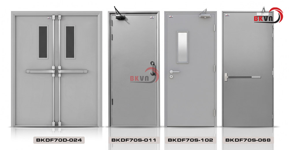 Các mẫu cửa thép chống cháy chung cư sơn tĩnh điện hot của Bách Khoa
