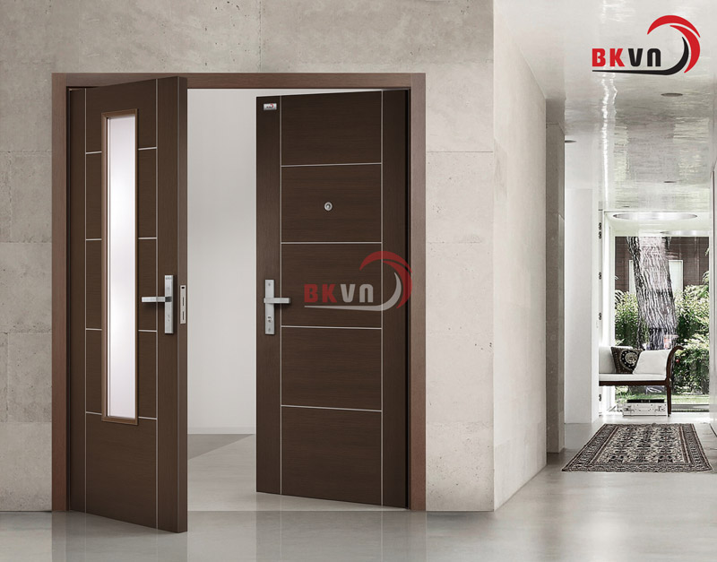 Mẫu cửa chống cháy 2 cánh đều mở 2 chiều BKDR70D2.1-018
