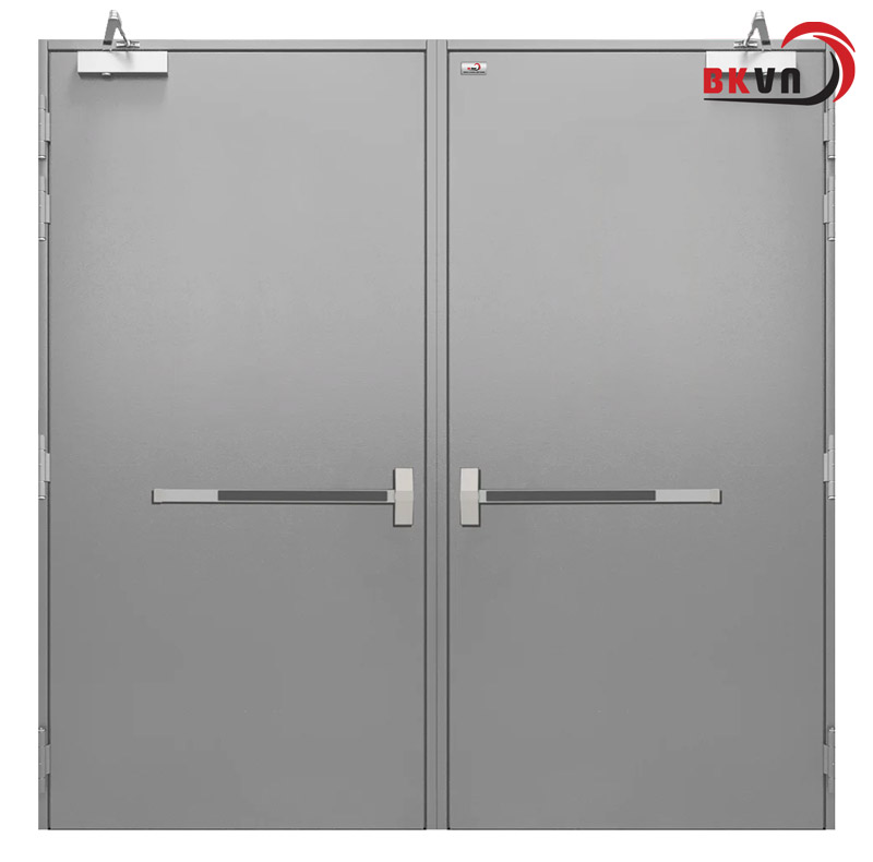 Mẫu cửa thép chống cháy 2 cánh thoát hiểm BKDF70D-002