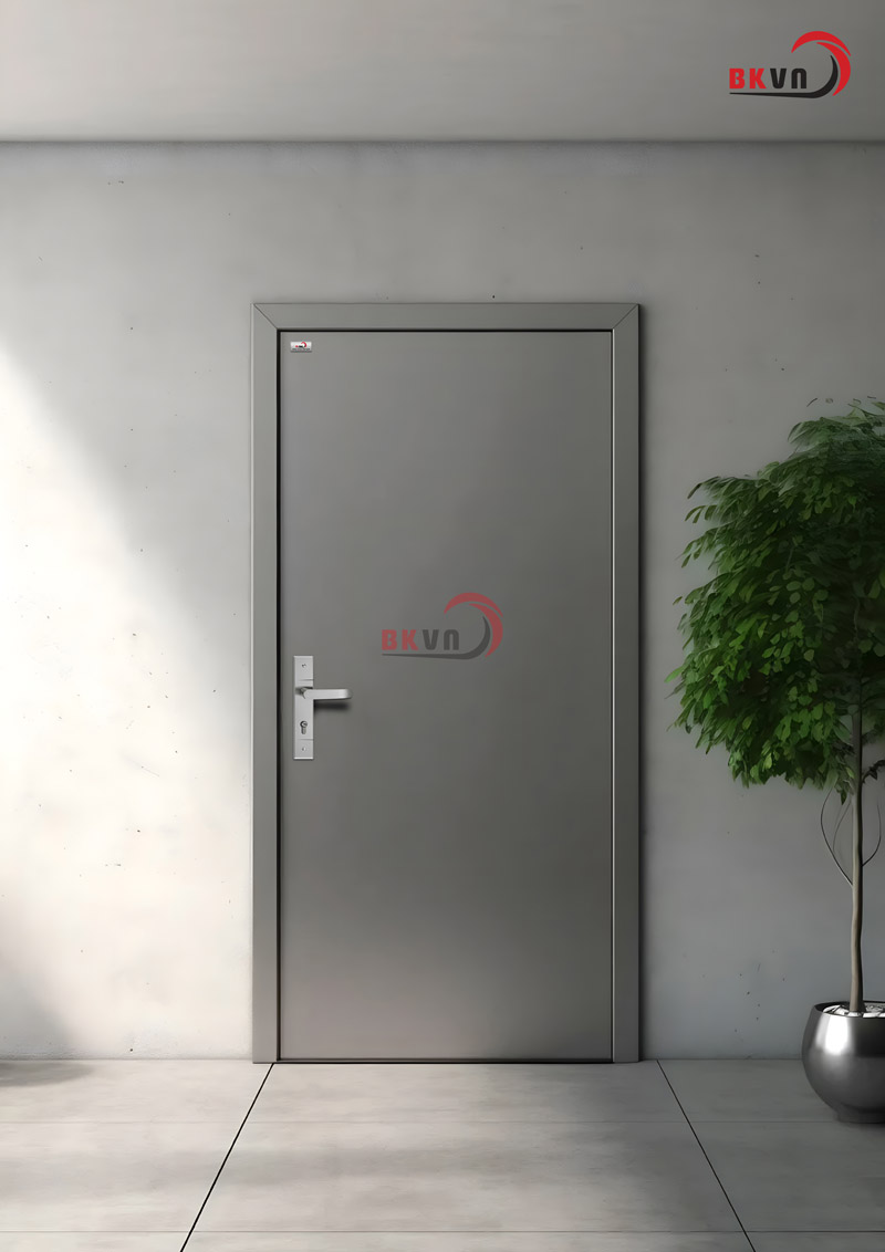 Mẫu cửa thép chống cháy 1 cánh sơn tĩnh điện BK DOOR