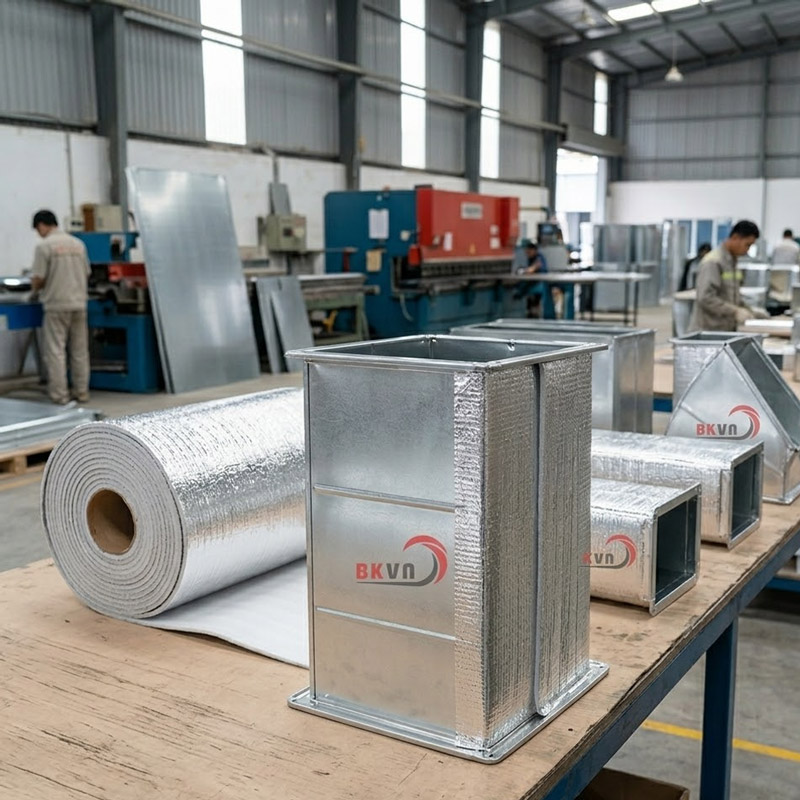 Ống gió bọc bảo ôn xốp PE Foam