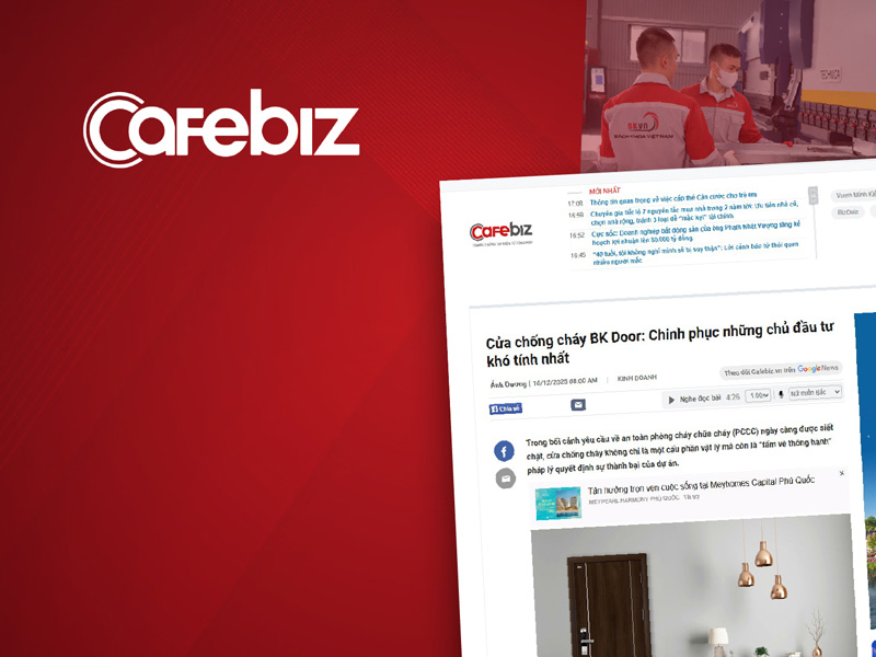 Cafebiz nói về cửa chống cháy BK DOOR