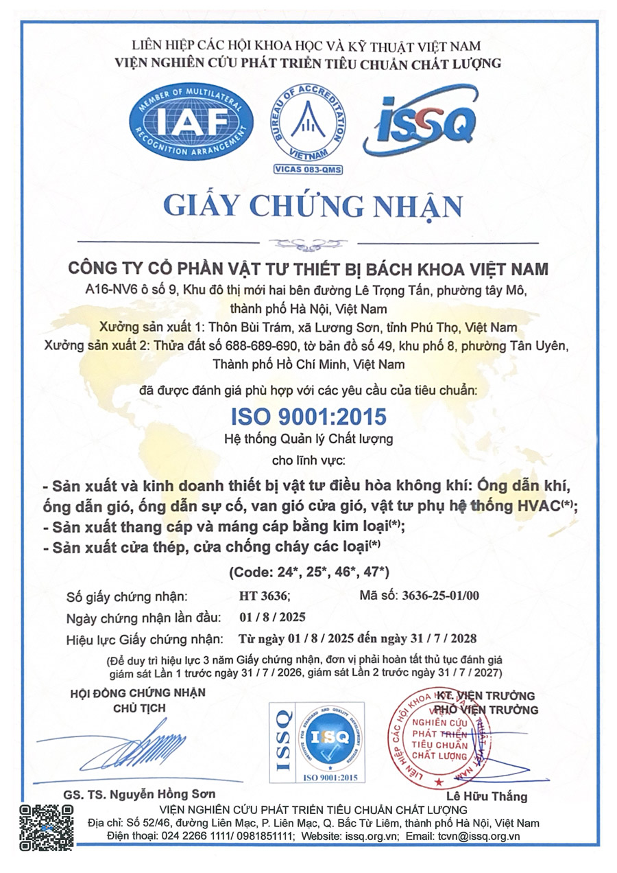 Chứng nhận ISO BKVN 2025