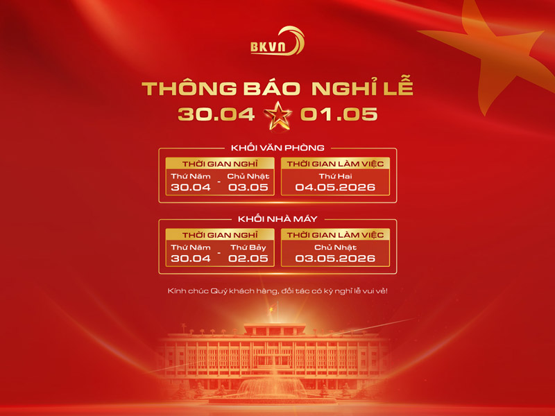 Thông báo lịch nghỉ lễ 30/04-01/05 của Bách Khoa Việt Nam