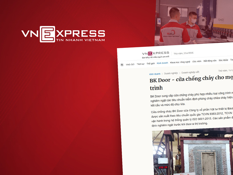 VNExpress nói về cửa chống cháy BK DOOR