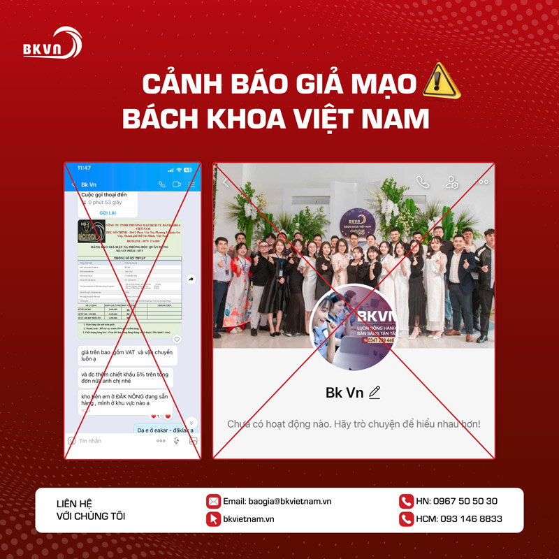 Cảnh báo giả mạo Bách Khoa Việt Nam