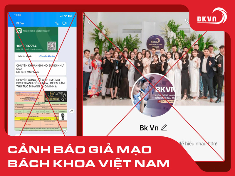 Cảnh báo giả mạo Bách Khoa Việt Nam