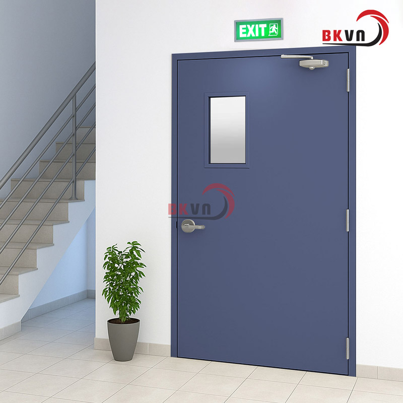 Cửa thép chống cháy 1 cánh tại cầu thang bộ