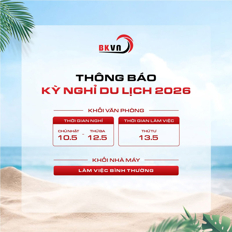 Thông báo kỳ nghỉ du lịch hè 2026 của Bách Khoa Việt Nam