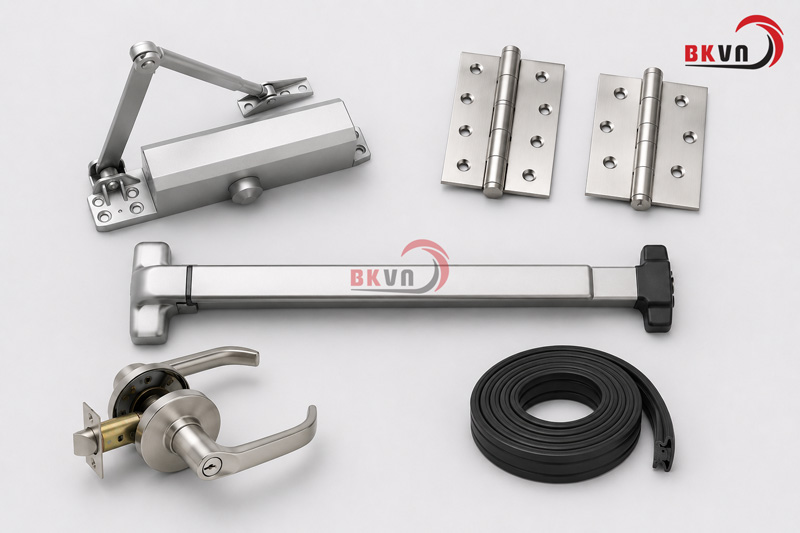 Bộ phụ kiện tiêu chuẩn cho cửa thoát hiểm chống cháy cầu thang bộ