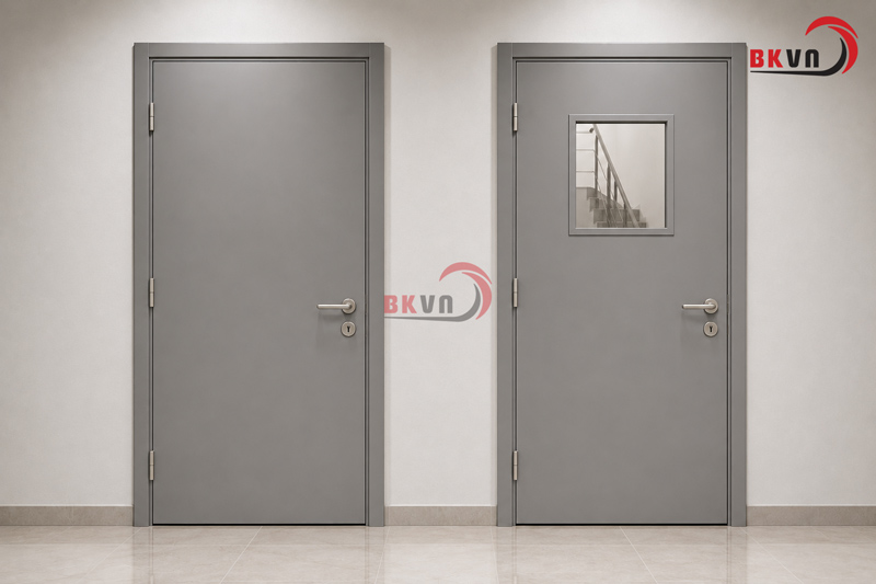Các mẫu cửa thoát hiểm 1 cánh cầu thang bộ