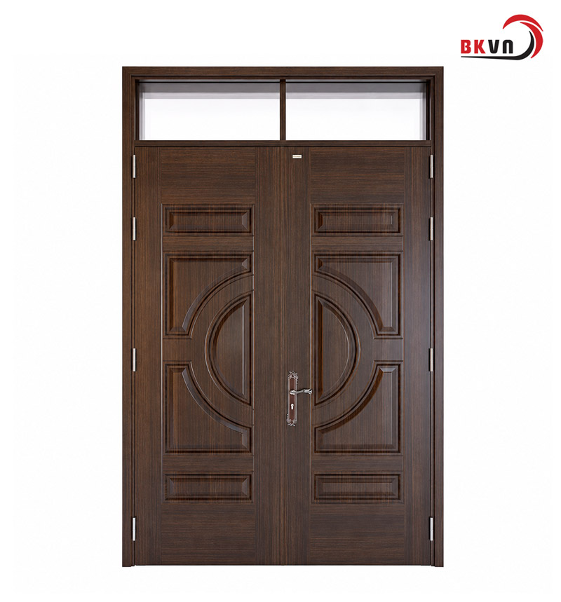Cửa gỗ chống cháy 2 cánh phù hợp cho cửa ra vào 