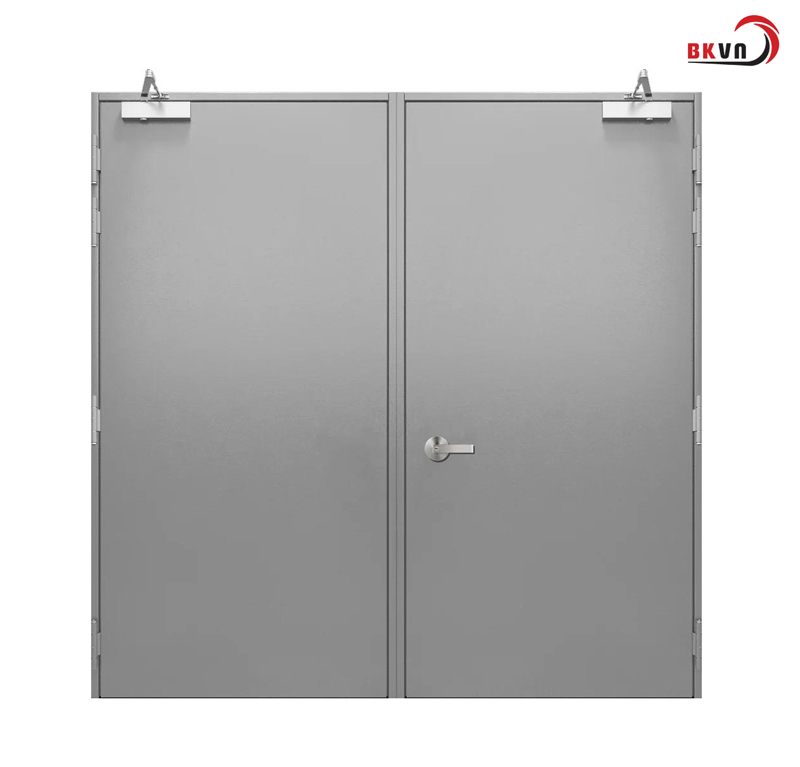 Cửa gỗ chống cháy 2 cánh phù hợp cho cửa ra vào 