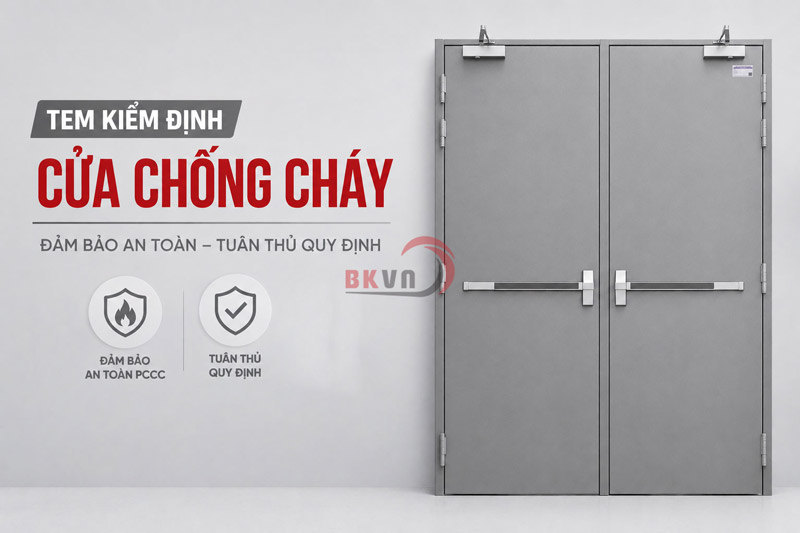 Tem kiểm định cửa chống cháy là tiêu chuẩn an toàn PCCC chính xác nhất hiện nay
